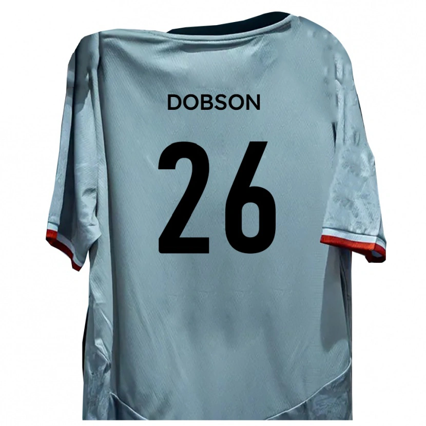Danxen Uomo Maglia Lennon Dobson #26 Bianco Nero Kit Gara Away 2025/26 Maglietta