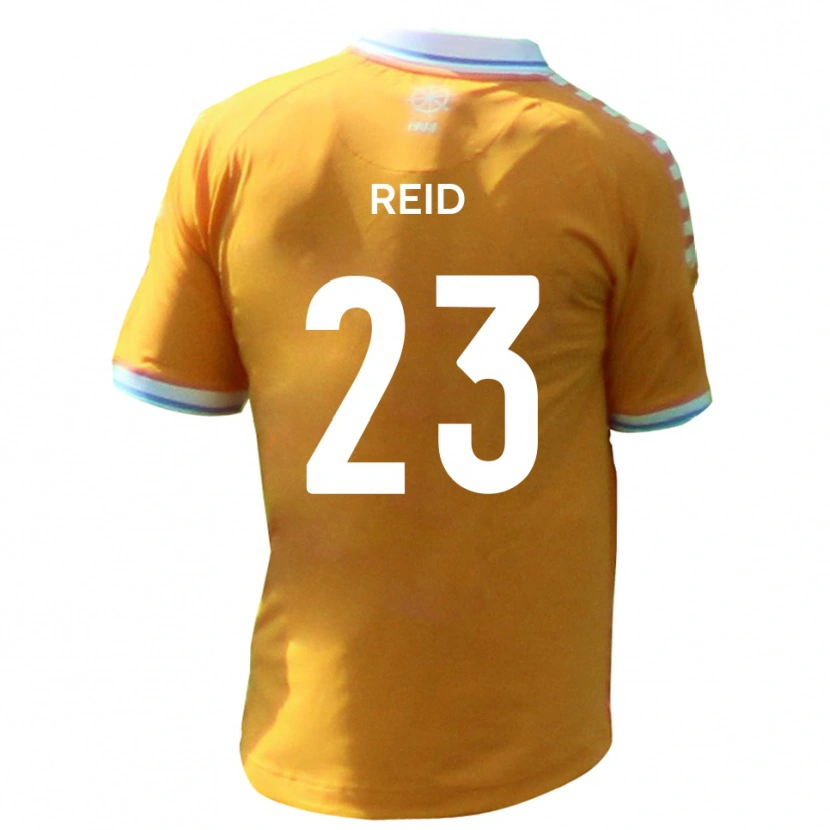 Danxen Uomo Maglia Alex Reid #23 Giallo Blu Kit Gara Away 2025/26 Maglietta