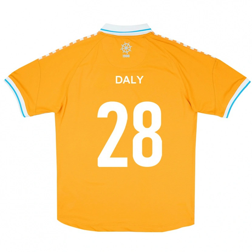 Danxen Uomo Maglia Matty Daly #28 Giallo Blu Kit Gara Away 2025/26 Maglietta