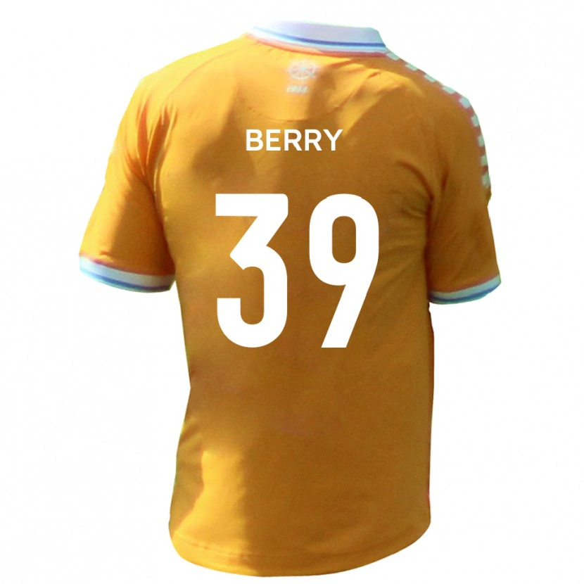 Danxen Uomo Maglia Charlie Berry #39 Giallo Blu Kit Gara Away 2025/26 Maglietta