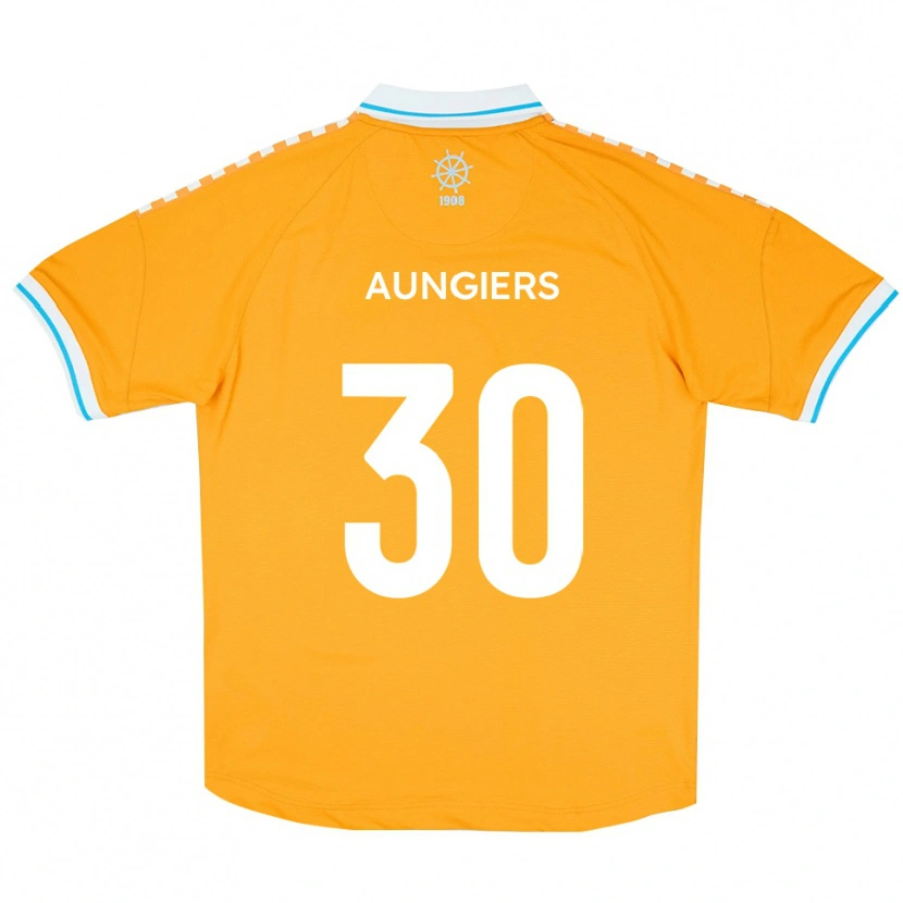 Danxen Uomo Maglia Joe Aungiers #30 Giallo Blu Kit Gara Away 2025/26 Maglietta