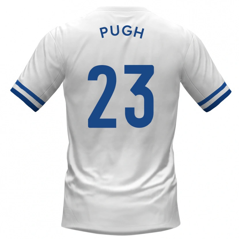 Danxen Uomo Maglia Tom Pugh #23 Bianco Blu Kit Gara Away 2025/26 Maglietta