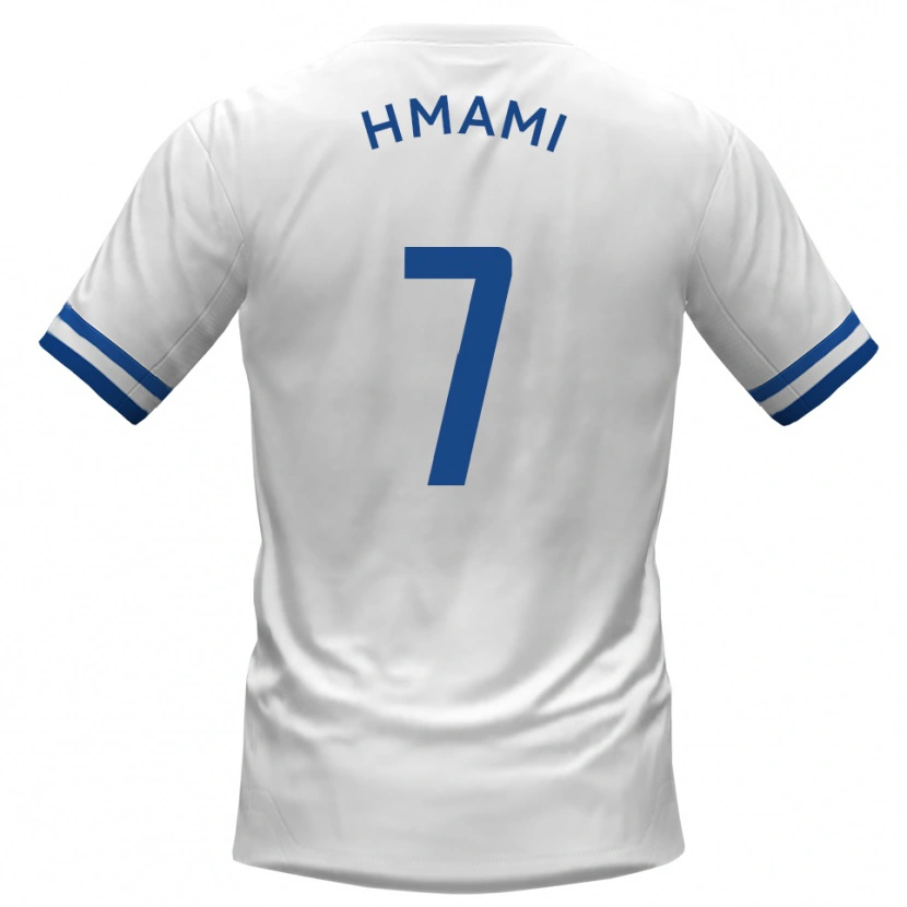Danxen Uomo Maglia Josh Hmami #7 Bianco Blu Kit Gara Away 2025/26 Maglietta