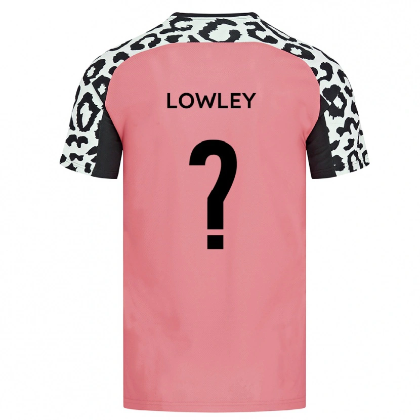 Danxen Uomo Maglia Carys Lowley #0 Rosa Nero Kit Gara Away 2025/26 Maglietta