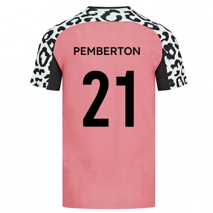 Danxen Uomo Maglia Tre Pemberton #21 Rosa Nero Kit Gara Away 2025/26 Maglietta