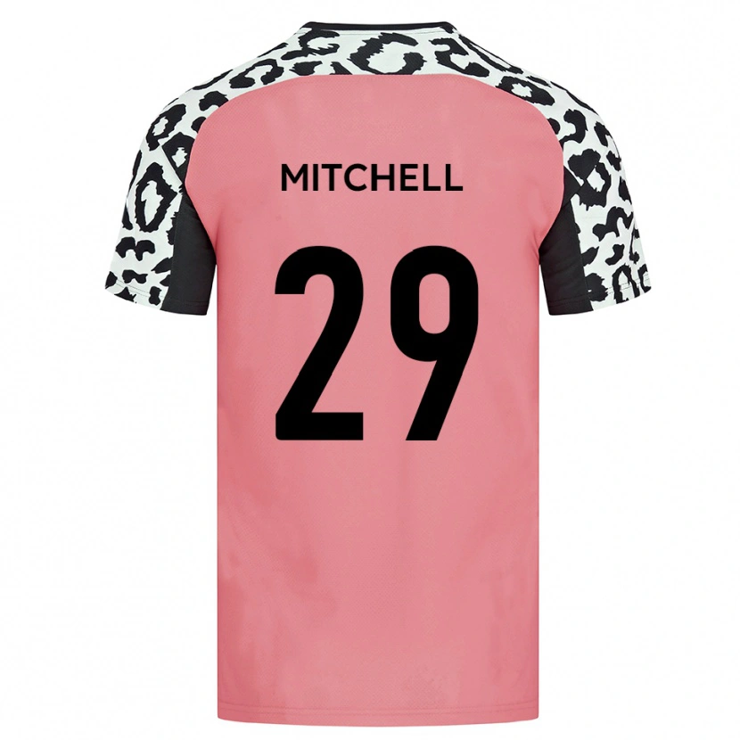 Danxen Uomo Maglia Kairo Mitchell #29 Rosa Nero Kit Gara Away 2025/26 Maglietta