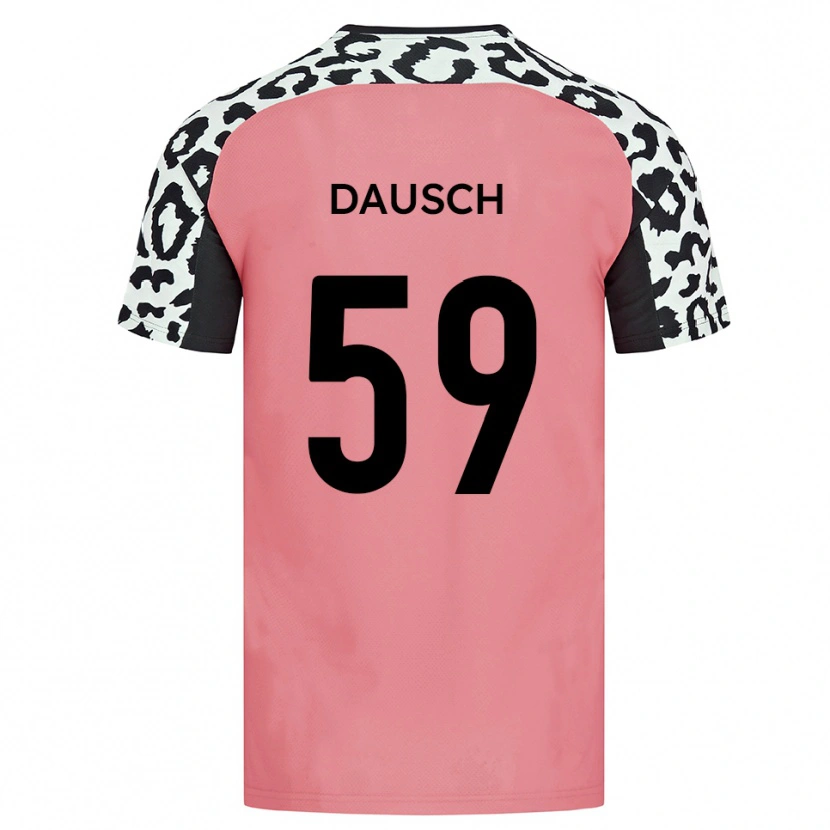 Danxen Uomo Maglia Aidan Dausch #59 Rosa Nero Kit Gara Away 2025/26 Maglietta