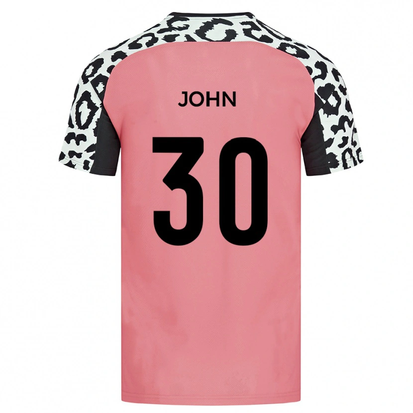 Danxen Uomo Maglia Dylan John #30 Rosa Nero Kit Gara Away 2025/26 Maglietta