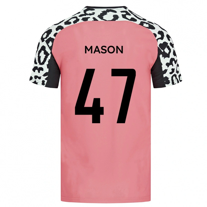Danxen Uomo Maglia Preston Mason #47 Rosa Nero Kit Gara Away 2025/26 Maglietta