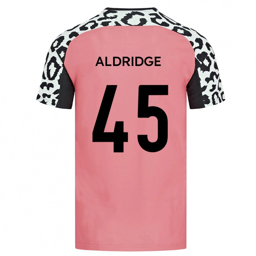 Danxen Uomo Maglia Jesse Aldridge #45 Rosa Nero Kit Gara Away 2025/26 Maglietta