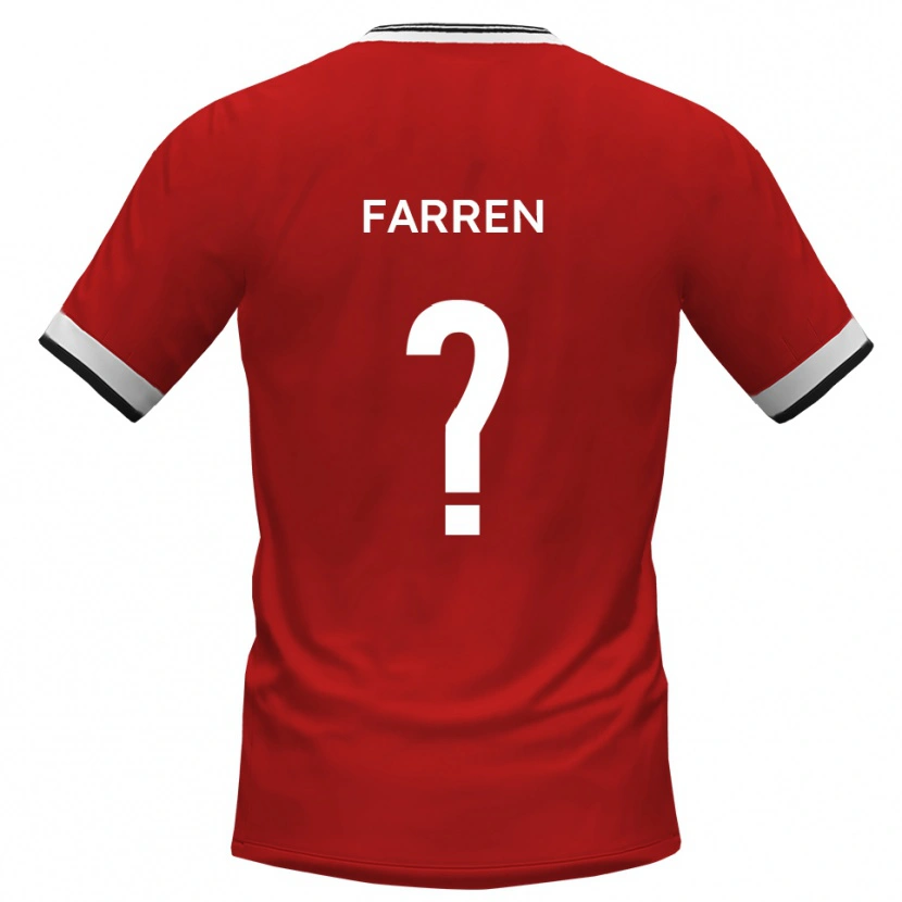 Danxen Uomo Maglia Brad Farren #0 Bianco Nero Kit Gara Away 2025/26 Maglietta