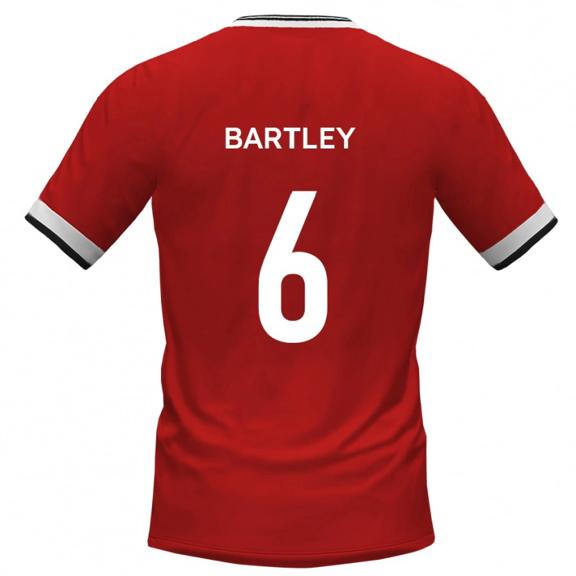 Danxen Uomo Maglia Ryan Bartley #6 Bianco Nero Kit Gara Away 2025/26 Maglietta
