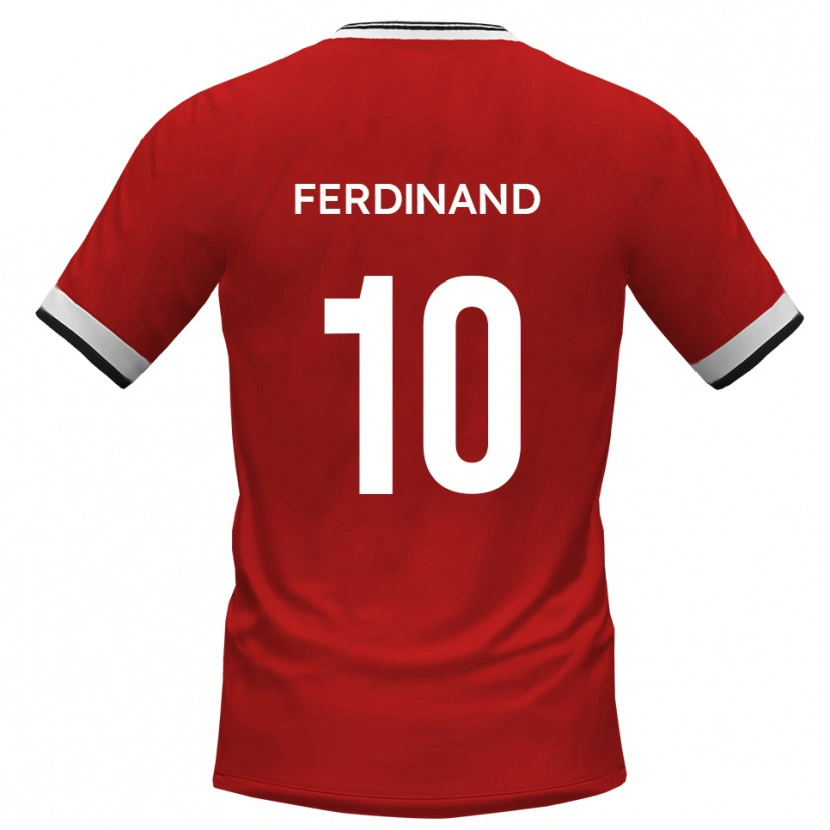 Danxen Uomo Maglia Kane Ferdinand #10 Bianco Nero Kit Gara Away 2025/26 Maglietta