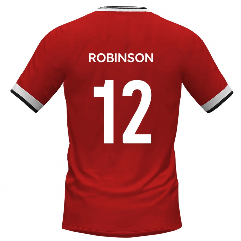 Danxen Uomo Maglia Matt Robinson #12 Bianco Nero Kit Gara Away 2025/26 Maglietta