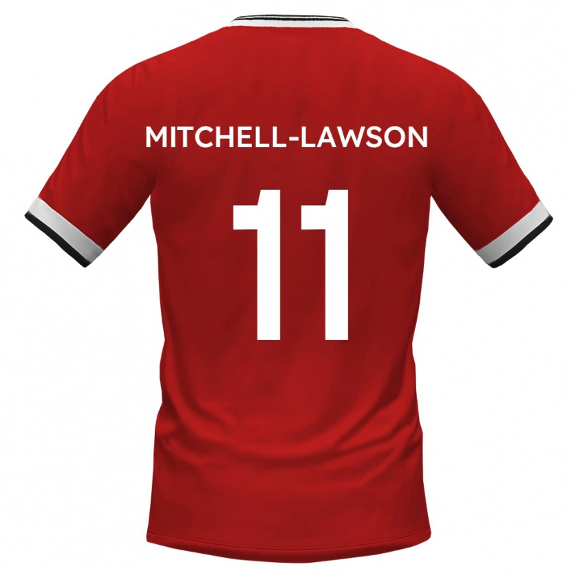 Danxen Uomo Maglia Jayden Mitchell-Lawson #11 Bianco Nero Kit Gara Away 2025/26 Maglietta