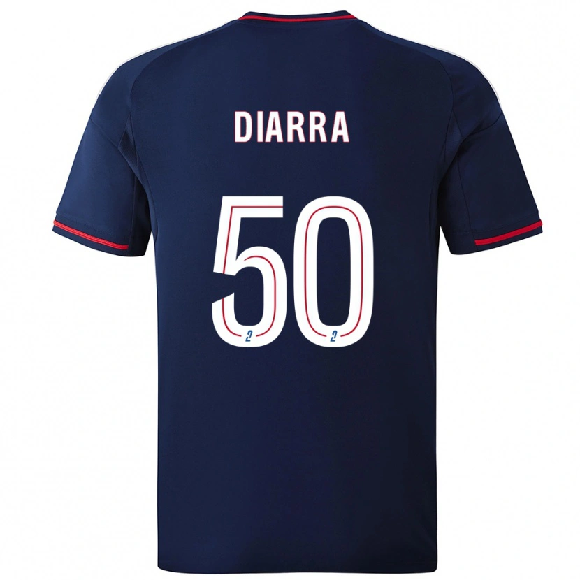 Danxen Uomo Maglia Lassine Diarra #50 Blu Marino Rosso Kit Gara Away 2025/26 Maglietta