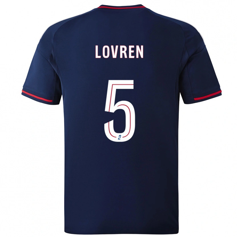Danxen Uomo Maglia Dejan Lovren #5 Blu Marino Rosso Kit Gara Away 2025/26 Maglietta
