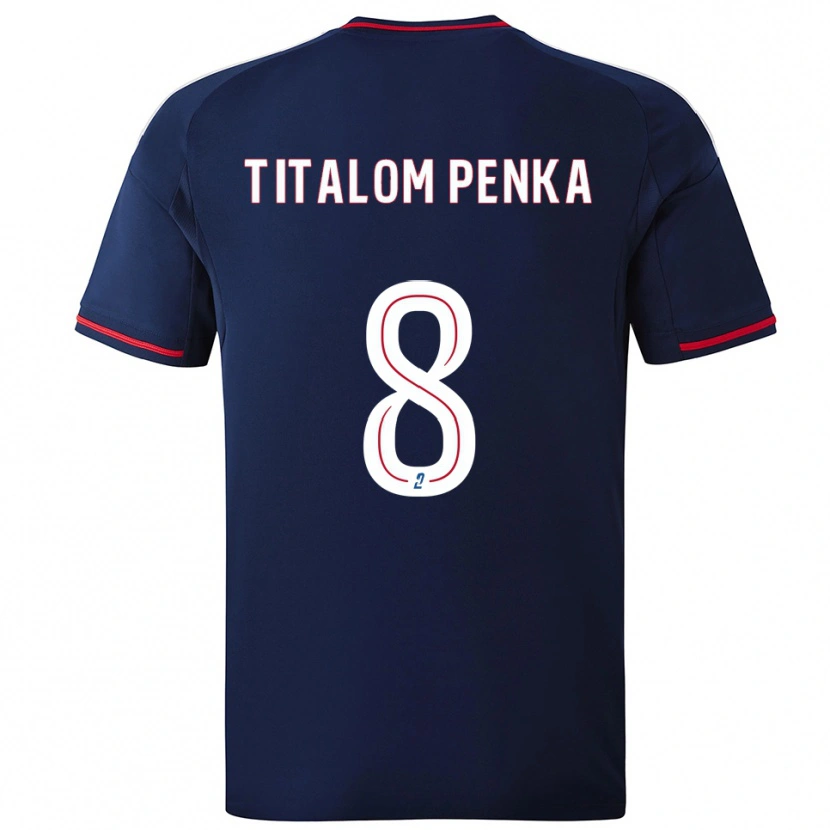 Danxen Uomo Maglia Edwin Titalom Penka #8 Blu Marino Rosso Kit Gara Away 2025/26 Maglietta