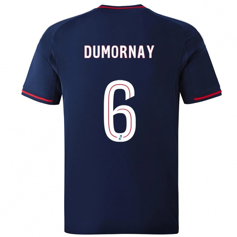 Danxen Uomo Maglia Melchie Dumornay #6 Blu Marino Rosso Kit Gara Away 2025/26 Maglietta