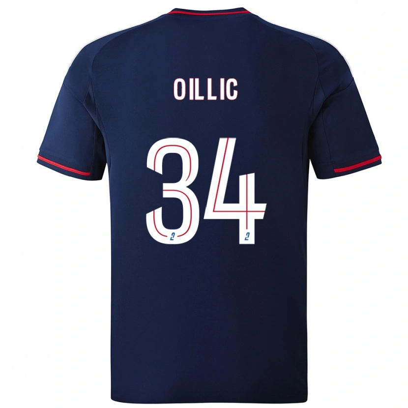 Danxen Uomo Maglia Laureen Oillic #34 Blu Marino Rosso Kit Gara Away 2025/26 Maglietta