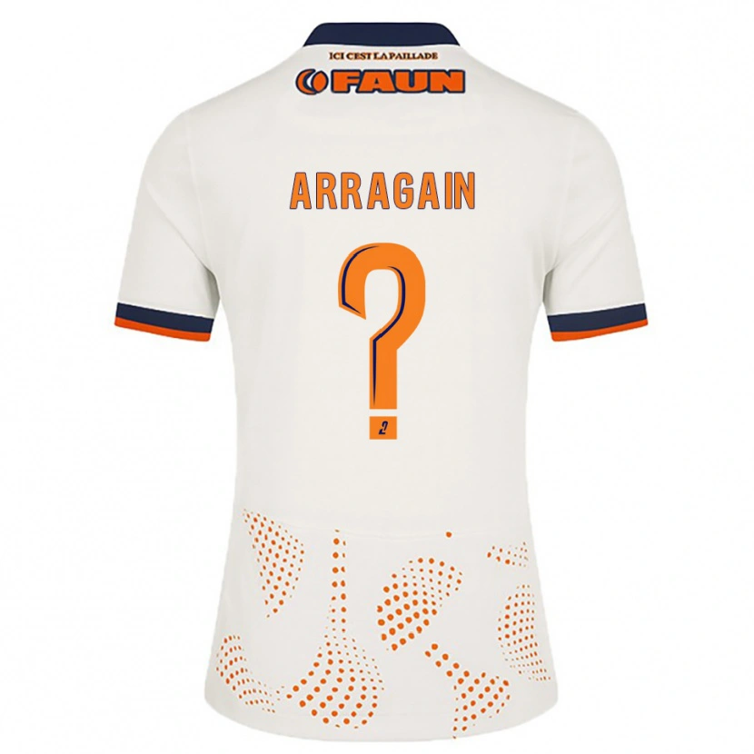 Danxen Uomo Maglia Killyan Arragain #0 Bianco Arancione Kit Gara Away 2025/26 Maglietta