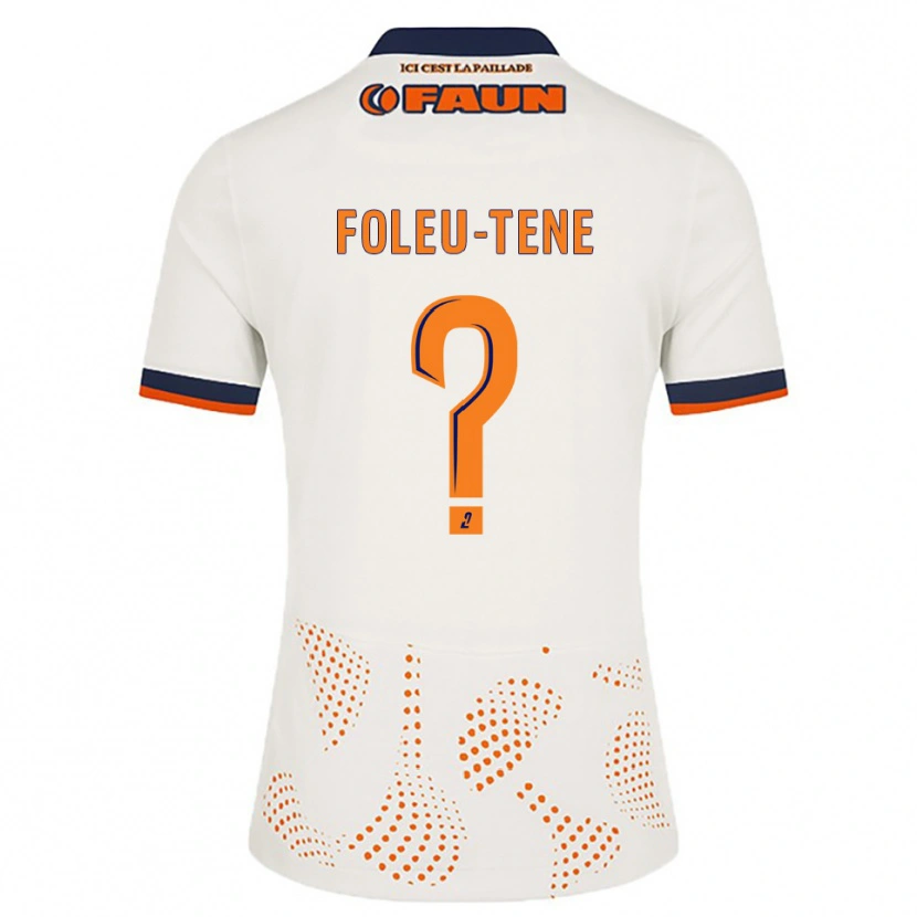 Danxen Uomo Maglia Kévin Foleu-Tene #0 Bianco Arancione Kit Gara Away 2025/26 Maglietta
