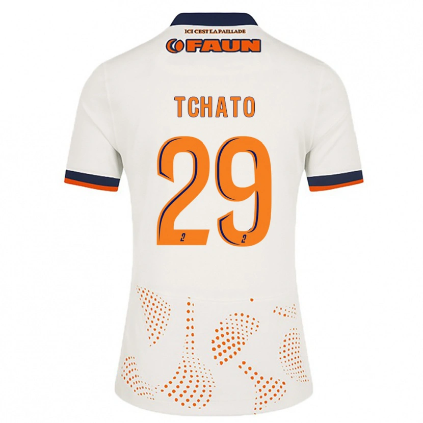 Danxen Uomo Maglia Enzo Tchato #29 Bianco Arancione Kit Gara Away 2025/26 Maglietta