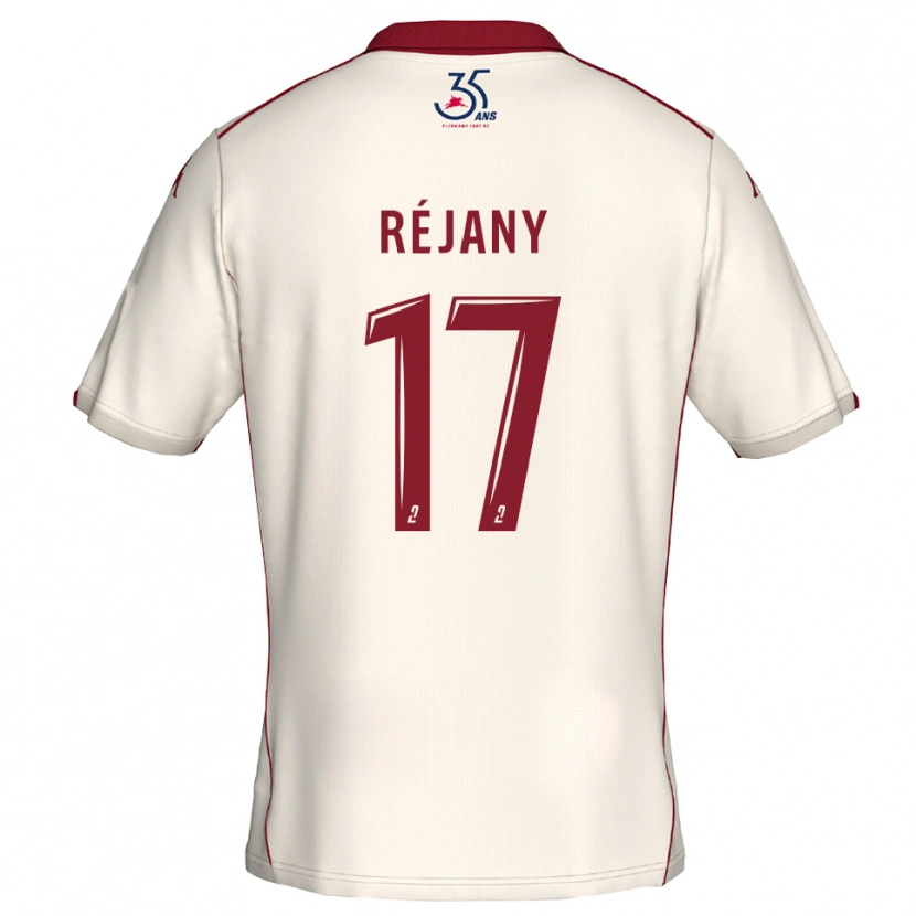 Danxen Uomo Maglia Louise Réjany #17 Bianco Bordeaux Kit Gara Away 2025/26 Maglietta