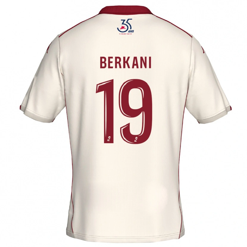 Danxen Uomo Maglia Stan Berkani #19 Bianco Bordeaux Kit Gara Away 2025/26 Maglietta