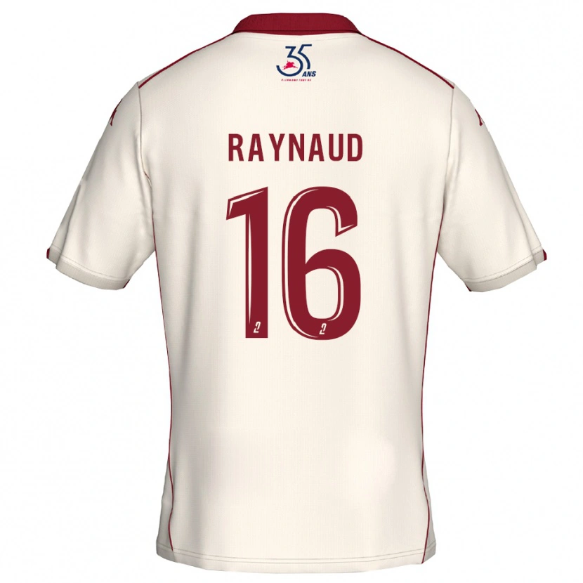 Danxen Uomo Maglia Joan Raynaud #16 Bianco Bordeaux Kit Gara Away 2025/26 Maglietta