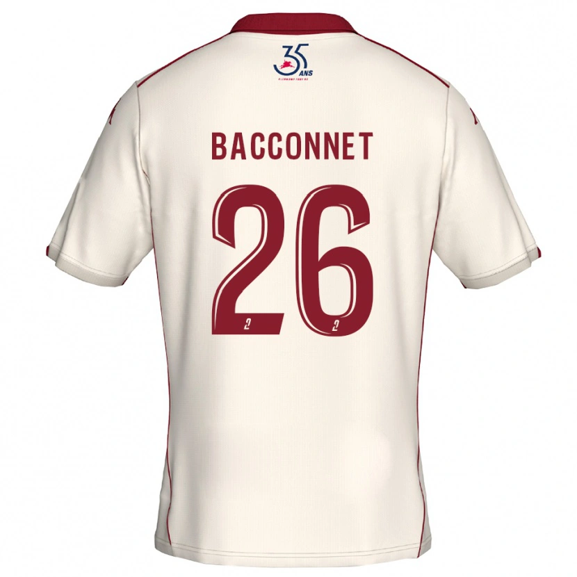 Danxen Uomo Maglia Marylou Bacconnet #26 Bianco Bordeaux Kit Gara Away 2025/26 Maglietta