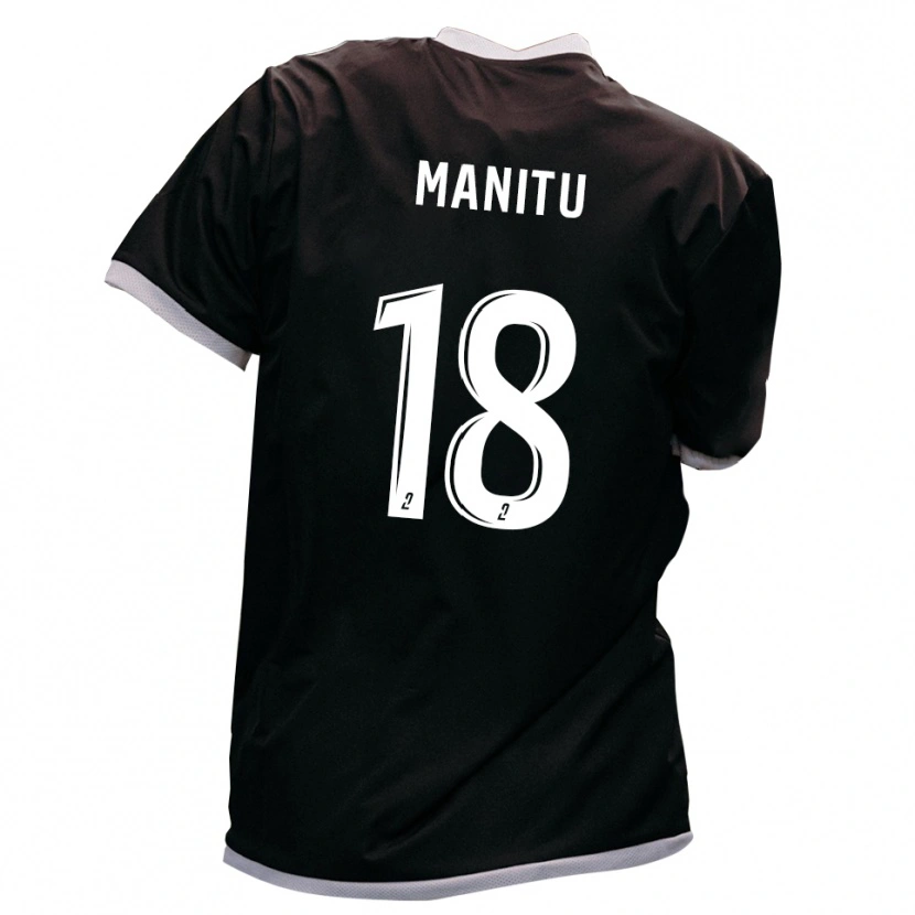 Danxen Uomo Maglia Messy Manitu #18 Nero Oro Kit Gara Away 2025/26 Maglietta