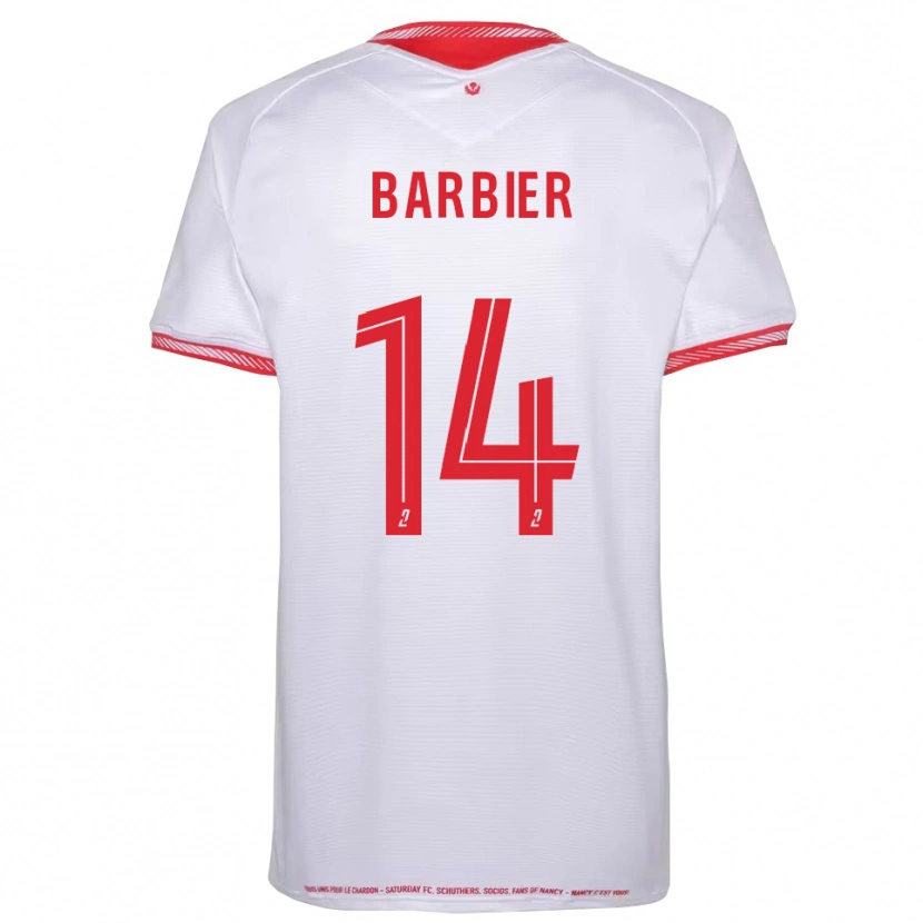 Danxen Uomo Maglia Hugo Barbier #14 Nero Rosso Kit Gara Away 2025/26 Maglietta