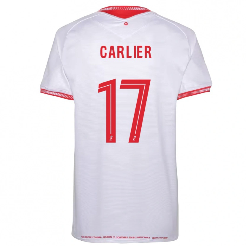 Danxen Uomo Maglia Maxence Carlier #17 Nero Rosso Kit Gara Away 2025/26 Maglietta