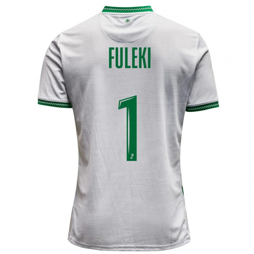Danxen Uomo Maglia Rafael Fuleki #1 Bianco Verde Kit Gara Away 2025/26 Maglietta