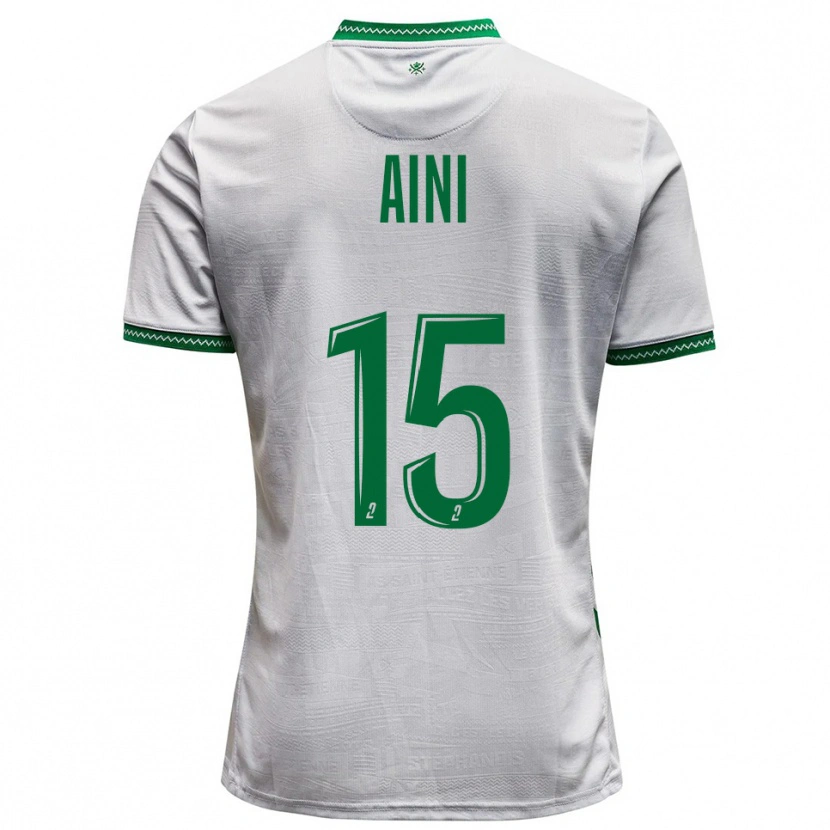 Danxen Uomo Maglia Noham Aini #15 Bianco Verde Kit Gara Away 2025/26 Maglietta