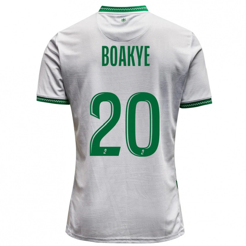 Danxen Uomo Maglia Augustine Boakye #20 Bianco Verde Kit Gara Away 2025/26 Maglietta