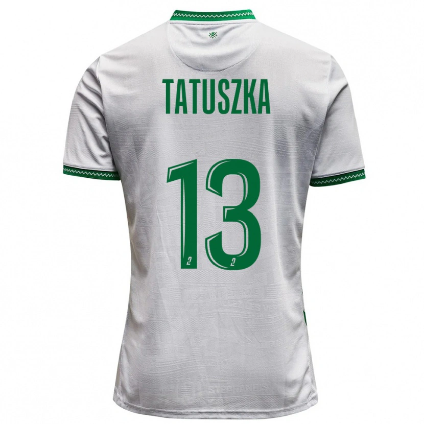Danxen Uomo Maglia Maxence Tatuszka #13 Bianco Verde Kit Gara Away 2025/26 Maglietta