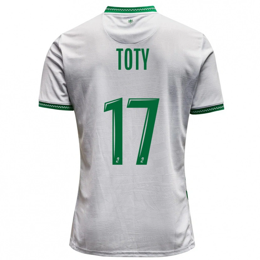Danxen Uomo Maglia Mylan Toty #17 Bianco Verde Kit Gara Away 2025/26 Maglietta