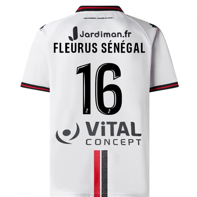 Danxen Uomo Maglia Paul Fleurus Sénégal #16 Bianco Rosso Kit Gara Away 2025/26 Maglietta