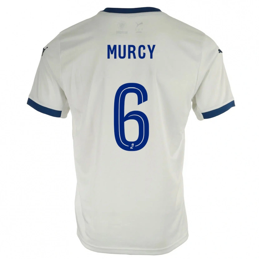 Danxen Uomo Maglia Roman Murcy #6 Bianco Blu Kit Gara Away 2025/26 Maglietta