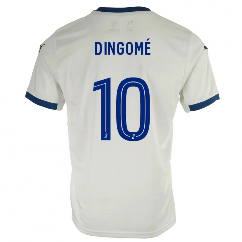 Danxen Uomo Maglia Tristan Dingomé #10 Bianco Blu Kit Gara Away 2025/26 Maglietta