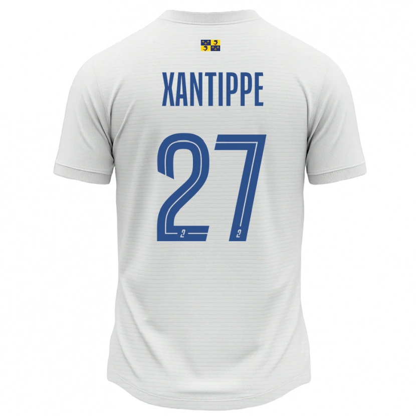 Danxen Uomo Maglia Matthéo Xantippe #27 Bianco Blu Kit Gara Away 2025/26 Maglietta