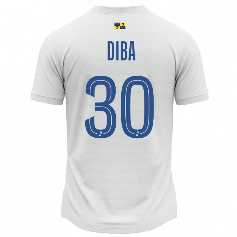 Danxen Uomo Maglia Samba Diba #30 Bianco Blu Kit Gara Away 2025/26 Maglietta