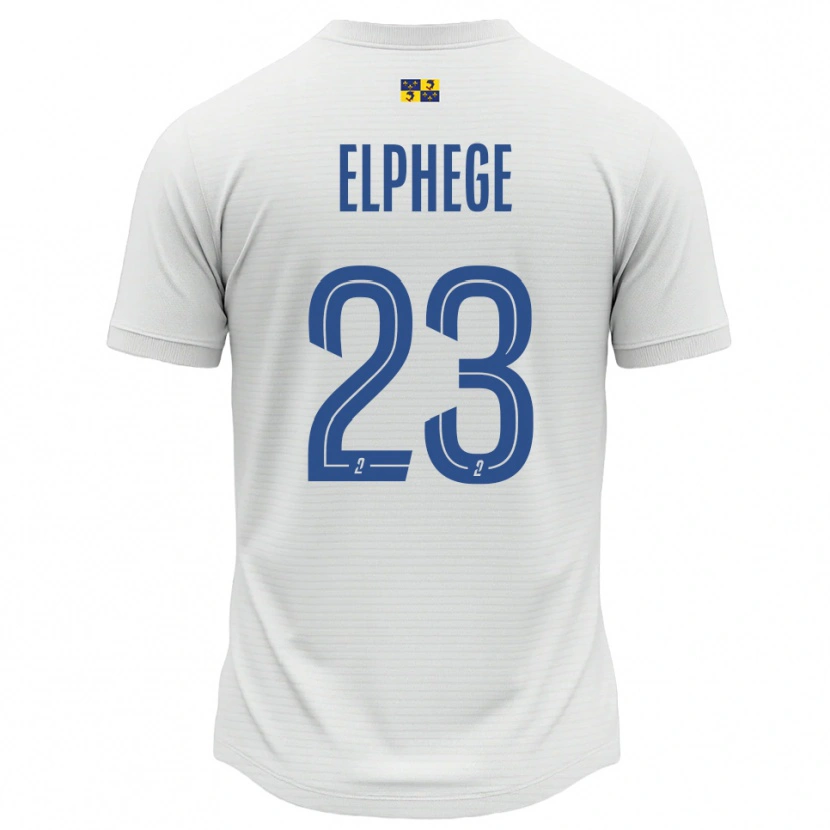 Danxen Uomo Maglia Nesta Elphege #23 Bianco Blu Kit Gara Away 2025/26 Maglietta