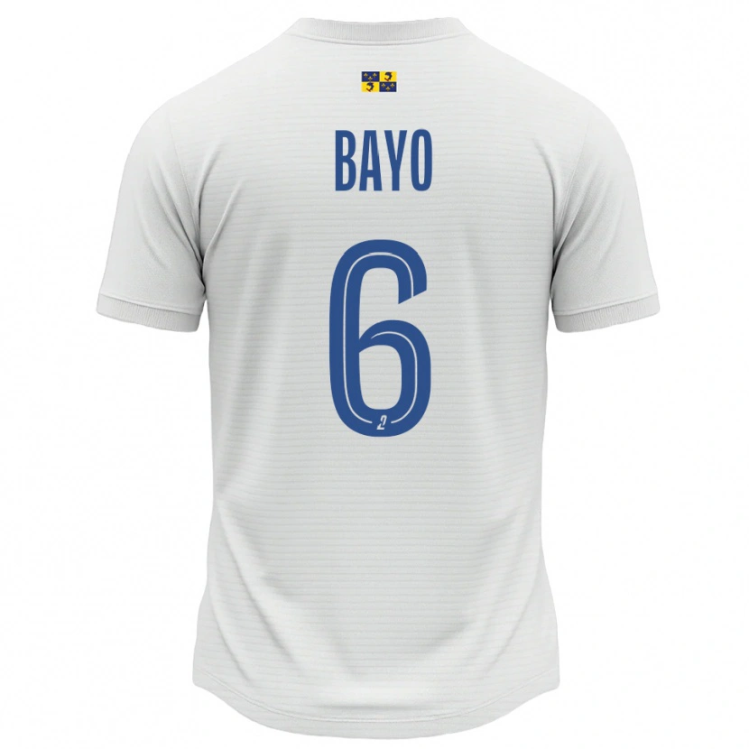 Danxen Uomo Maglia Yadali Bayo #6 Bianco Blu Kit Gara Away 2025/26 Maglietta