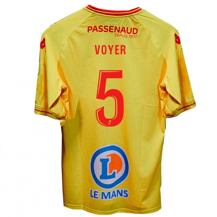Danxen Uomo Maglia Harold Voyer #5 Giallo Kit Gara Away 2025/26 Maglietta