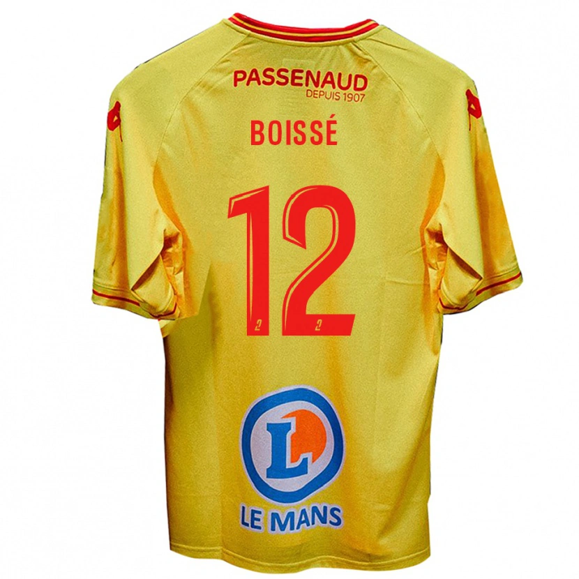 Danxen Uomo Maglia Noa Boissé #12 Giallo Kit Gara Away 2025/26 Maglietta