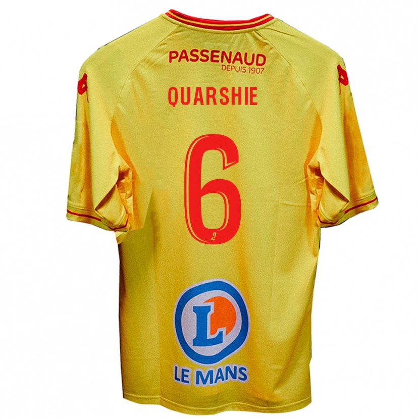 Danxen Uomo Maglia Edwin Quarshie #6 Giallo Kit Gara Away 2025/26 Maglietta