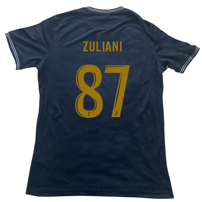 Danxen Uomo Maglia Edhy Zuliani #87 Blu Marino Oro Kit Gara Away 2025/26 Maglietta